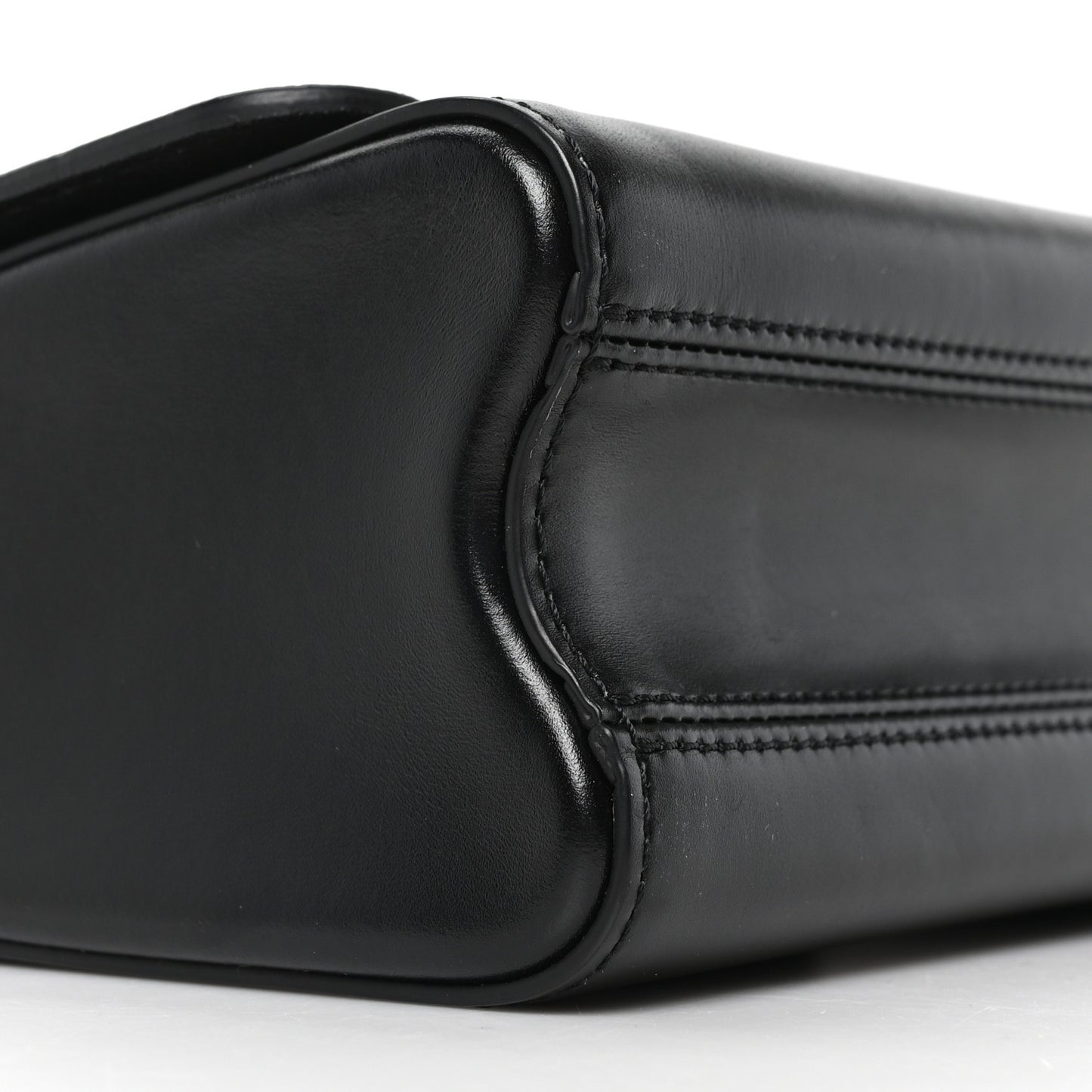 Calfskin Monogram Braided Twist Shoulder Bag MM Black