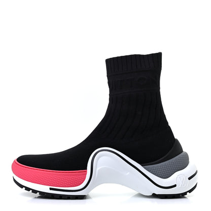 Louis Vuitton Stretch Textile LV Archlight Sneaker Boots 38 Fuchsia Black 1 of 19