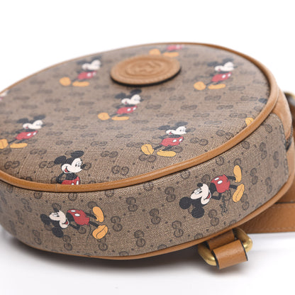Gucci X DISNEY Mini Vintage GG Supreme Monogram Mickey Mouse Round Backpack Beige Vintage Sun Oil 9 of 10
