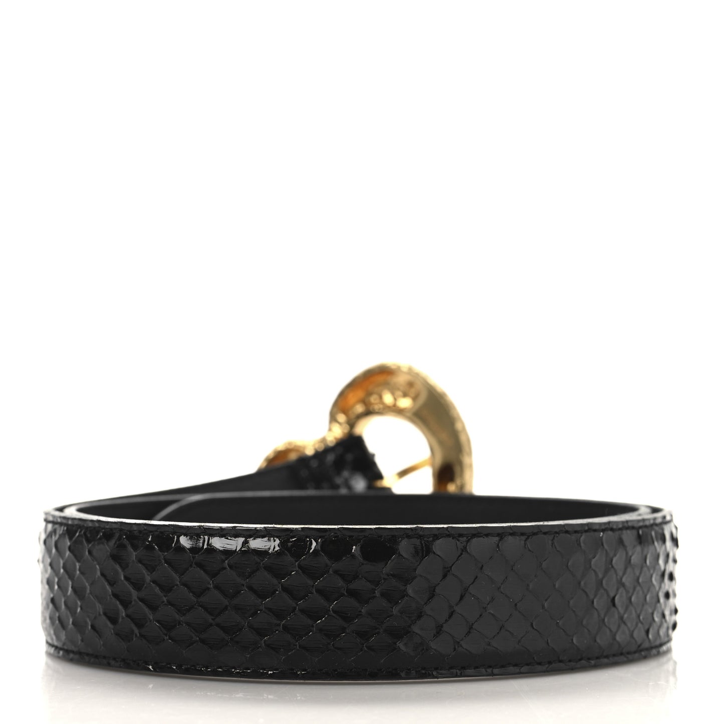 Snakeskin Heart Belt 75 30 Black