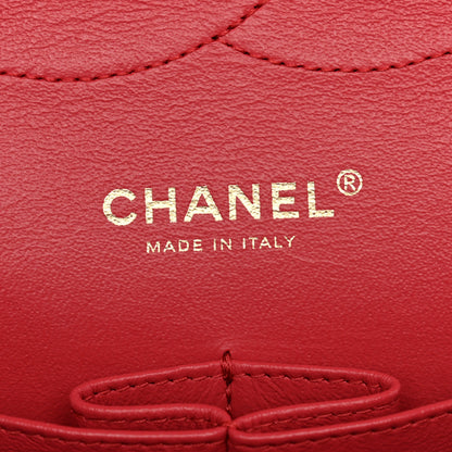 Chanel Lambskin Quilted Jumbo Double Flap Dark Pink 6 of 12