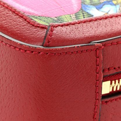 Gucci GG Supreme Monogram Flora Web Small Ophidia Top Handle Shoulder Bag Hibiscus Red 11 of 11