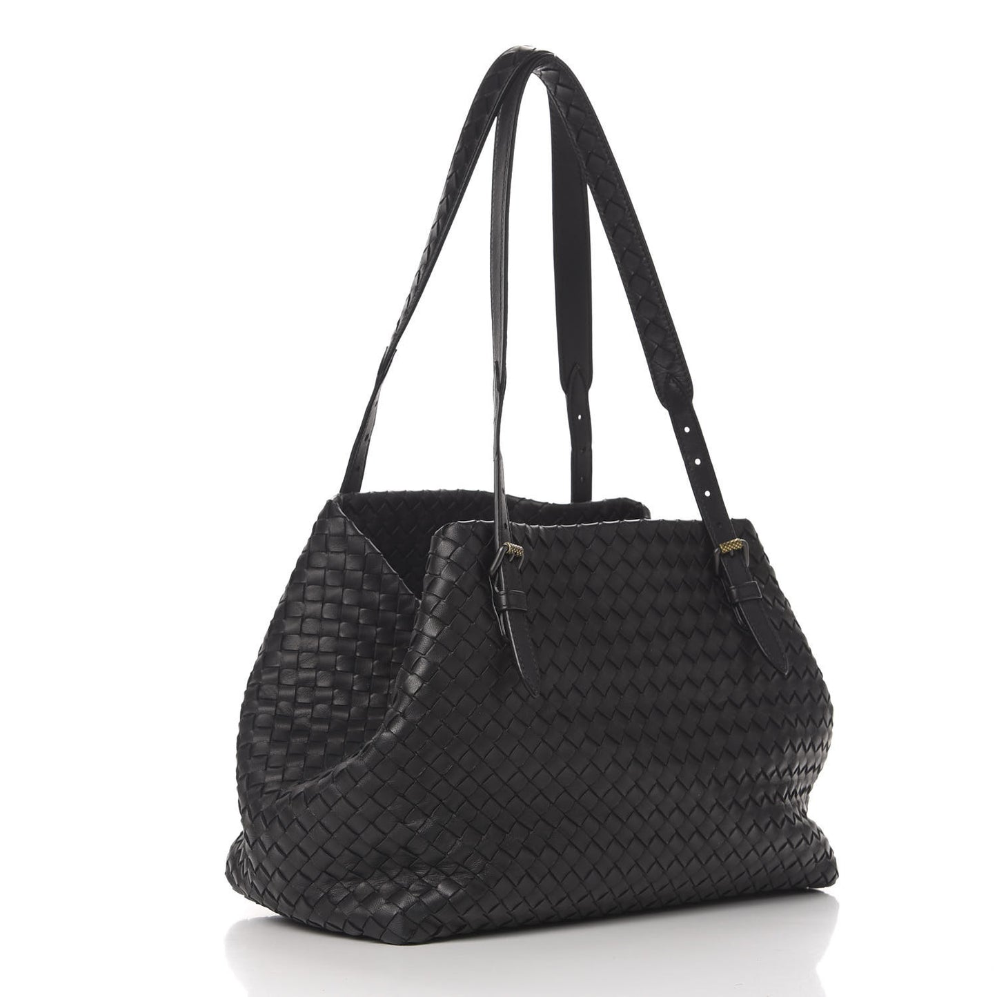 Nappa Intrecciato Medium Cesta Tote Black