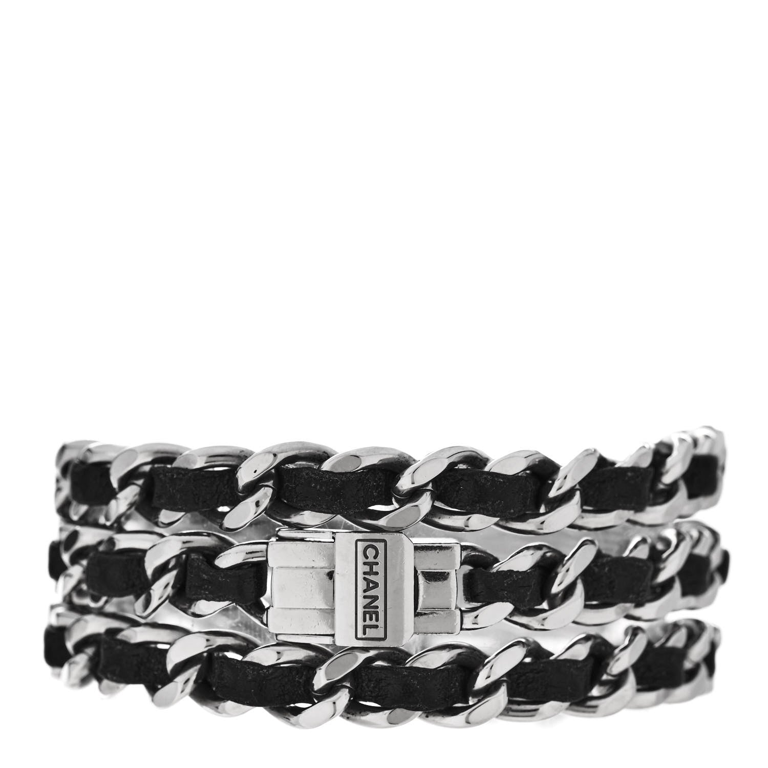 Chanel Stainless Steel Lambskin 16mm Premiere Rock Triple Row Quartz Watch Black 3 of 5