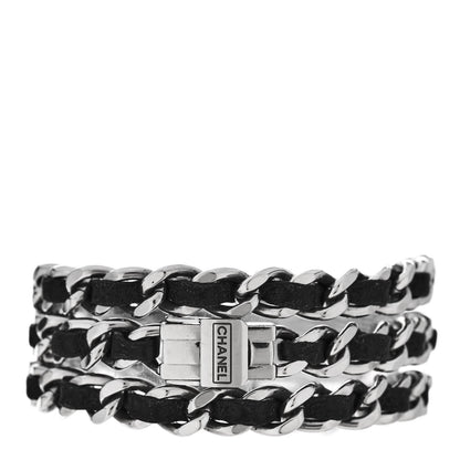 Chanel Stainless Steel Lambskin 16mm Premiere Rock Triple Row Quartz Watch Black 3 of 5