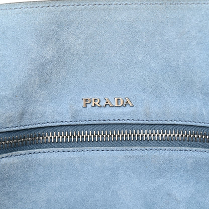 Prada Glace Calfskin Etiquette Shopping Bag Black Astrale 6 of 12