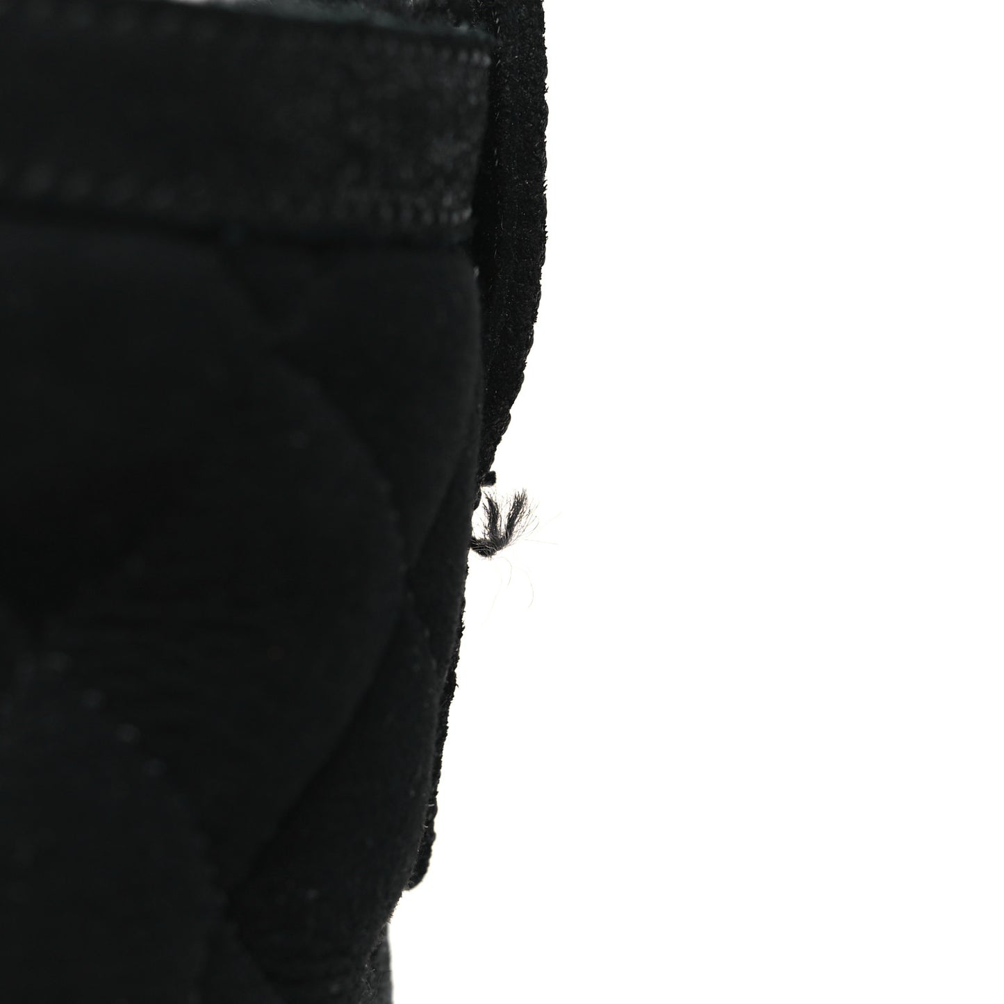 Suede Quilted High Boots 37.5 Black