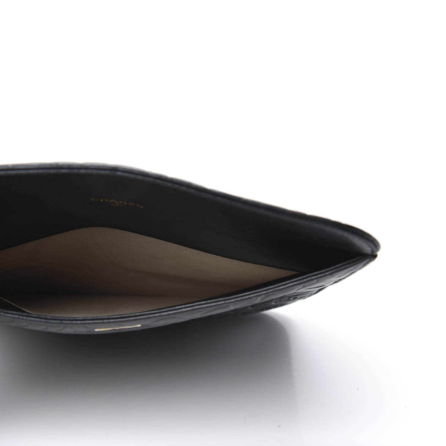 Chanel Lambskin Camellia Embossed iPad Case Black 5 of 7