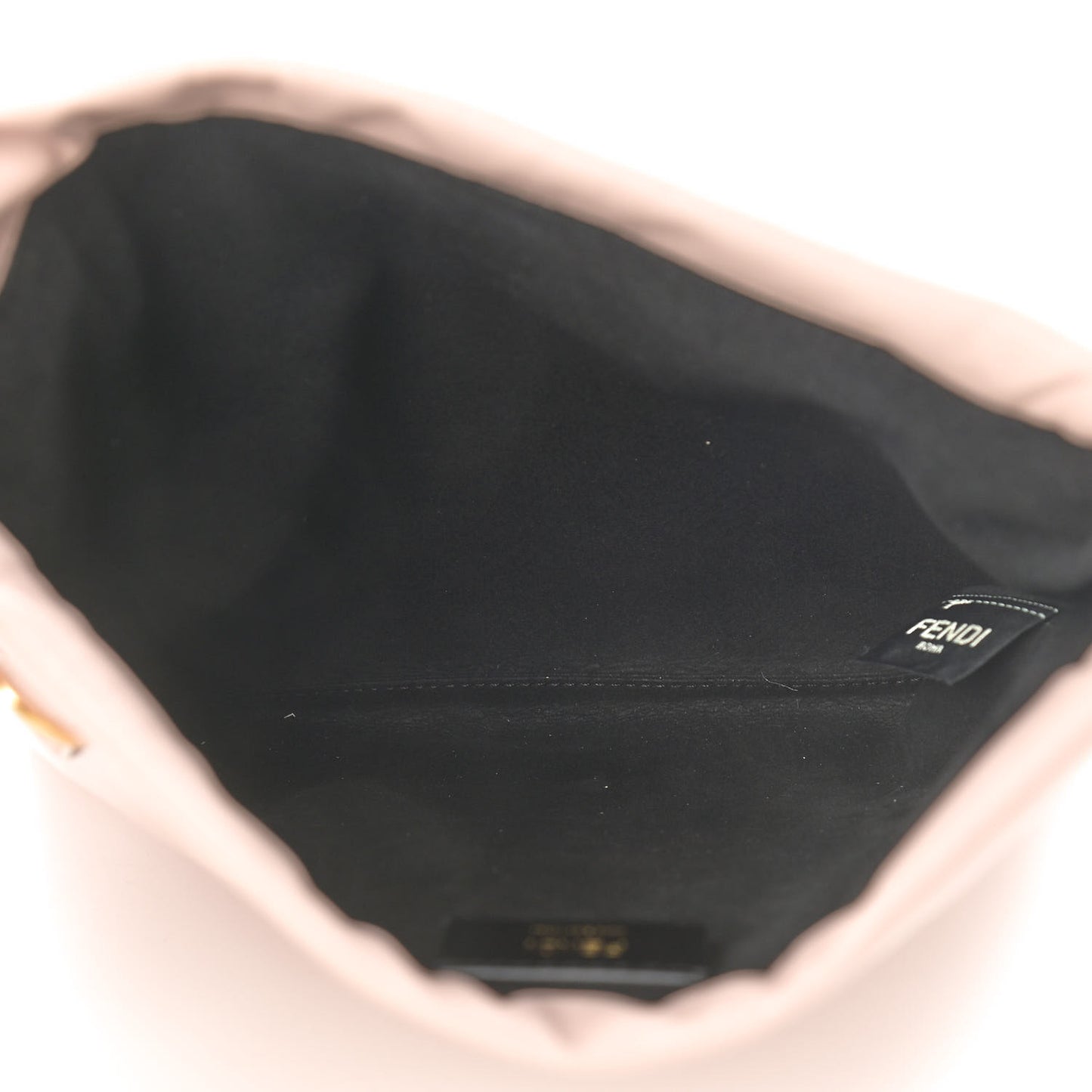 Soft Nappa Logo Small Drawstring Pouch Bag Rosa Quarzo Black