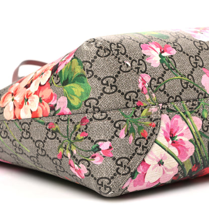 Gucci GG Supreme Monogram Blooms Large Reversible Tote Beige Multicolor Dry Rose 12 of 17