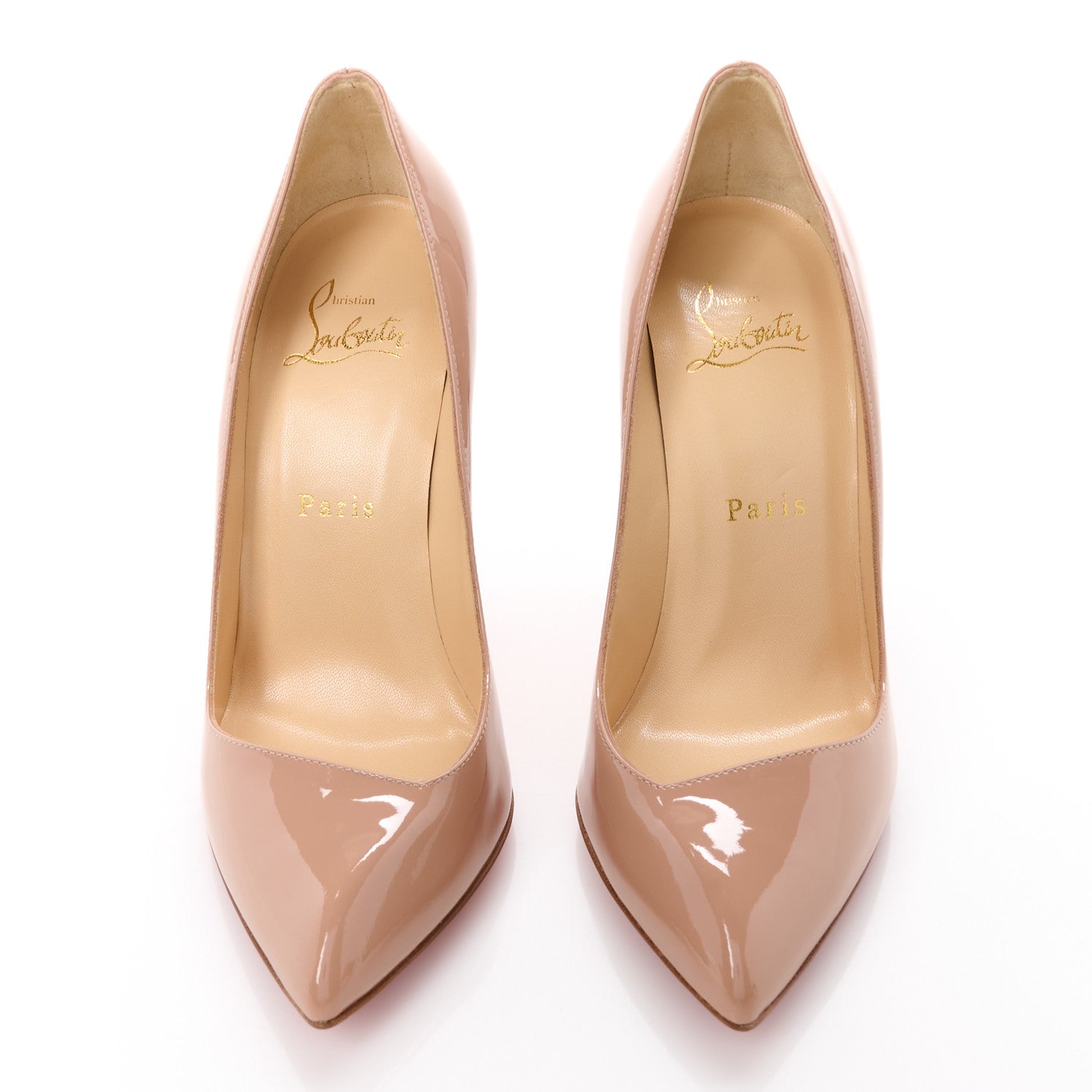 Christian Louboutin Patent Corneille 100 Pumps 36 Nude 2 of 8