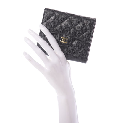 Chanel Caviar Quilted Compact Flap Wallet Black 2 of 9