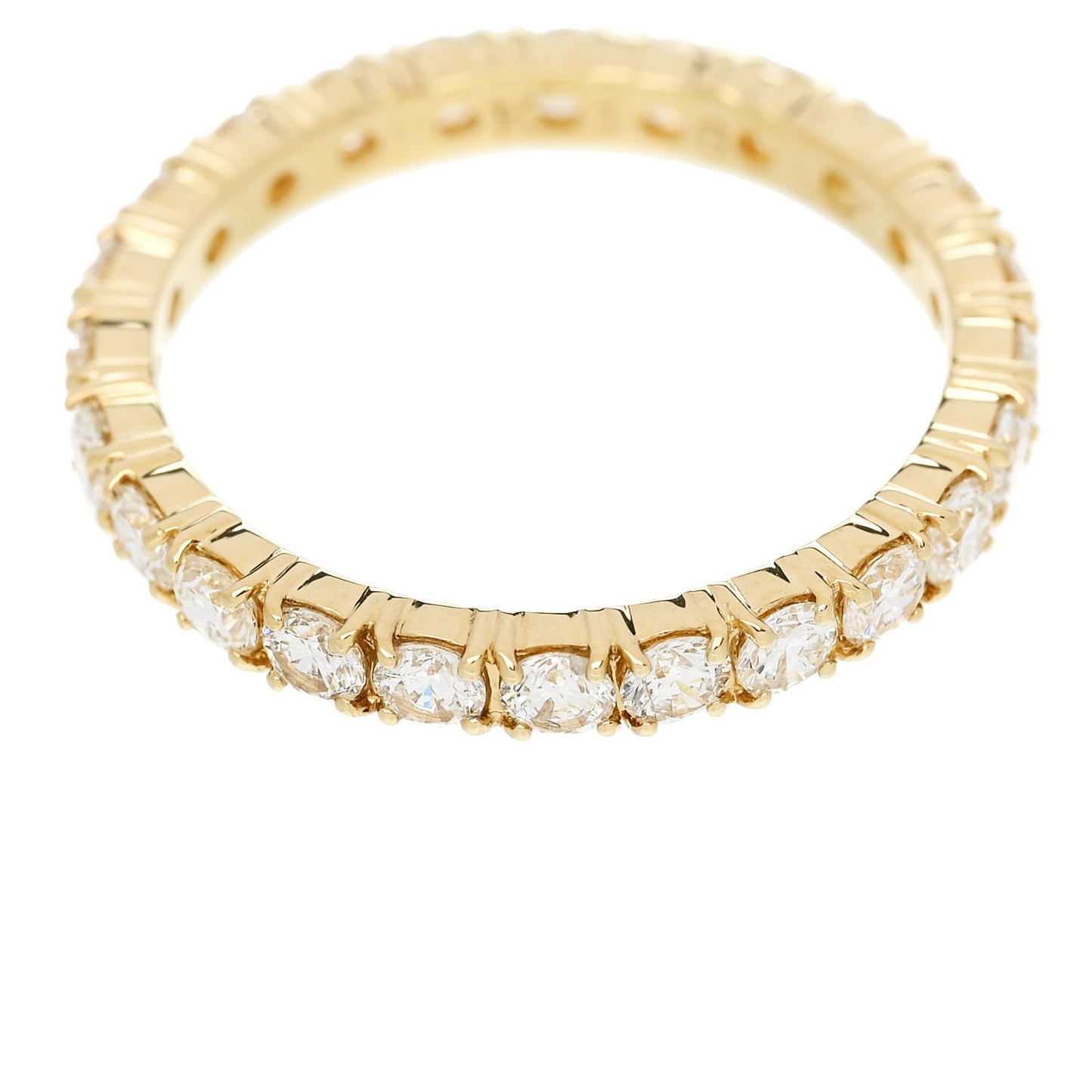 18K Yellow Gold Diamond 1.13ct Full Eternity Band Ring 49 5