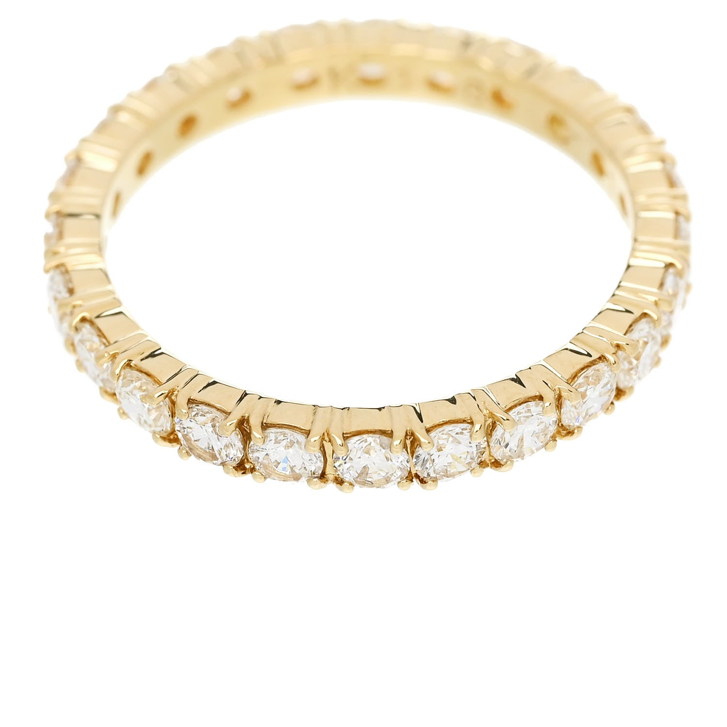 Parker & West by FASHIONPHILE 18K Yellow Gold Diamond 1.13ct Full Eternity Band Ring 49 5 6 of 8