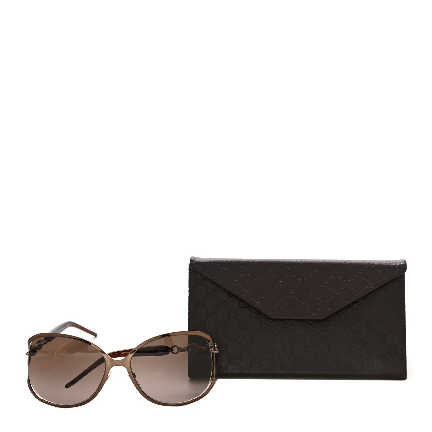 Gucci Crystal Marina Chain Sunglasses GG4250/N/S Tortoise 8 of 8