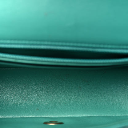Chanel Lambskin Quilted Mini Rectangular Flap Turquoise 12 of 19