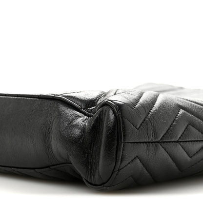 Gucci Vintage Calfskin Matelasse Medium GG Marmont Slim Tote Black 9 of 11