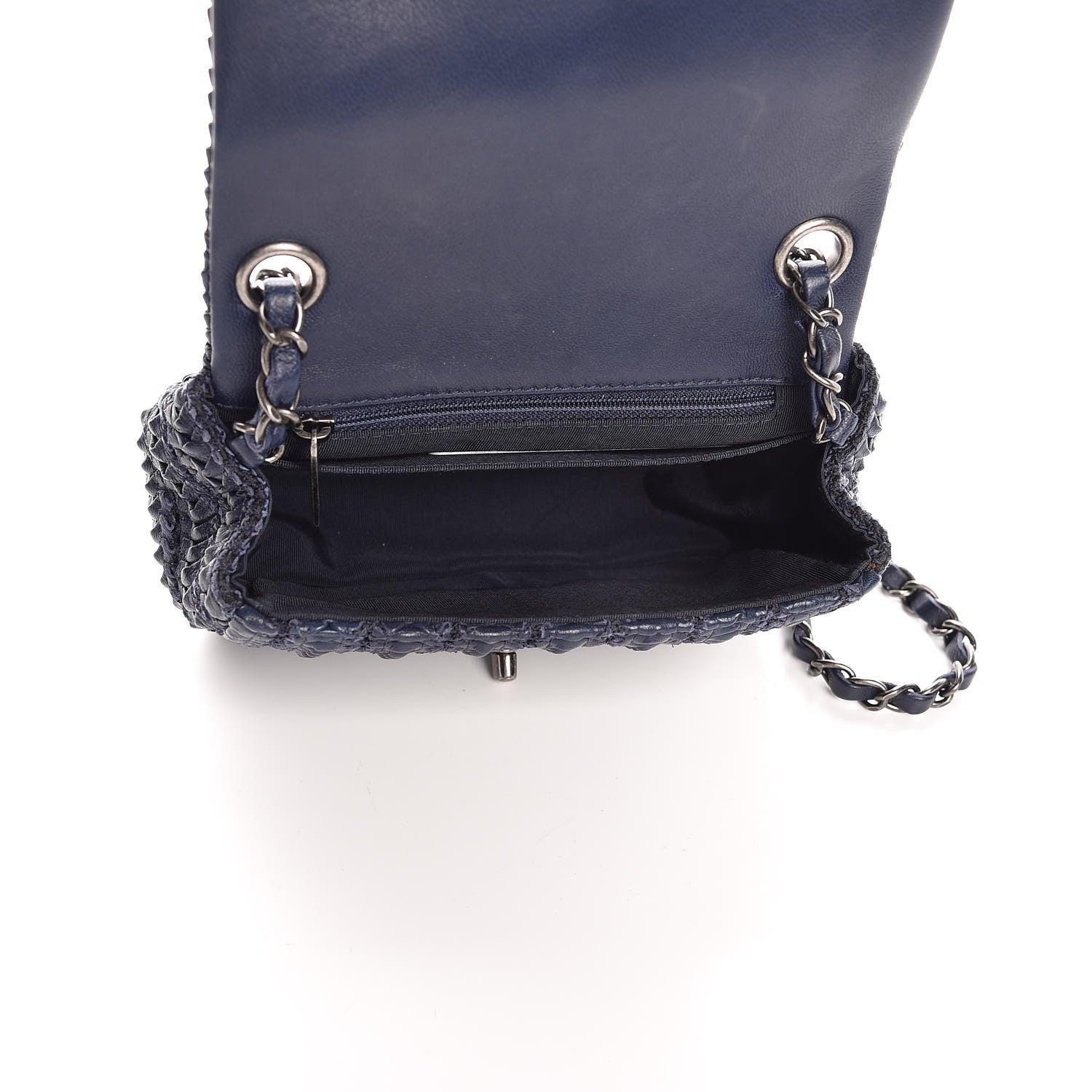 Chanel Lambskin Embroidered Small Flap Navy 5 of 8