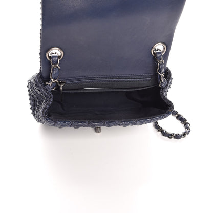 Chanel Lambskin Embroidered Small Flap Navy 5 of 8
