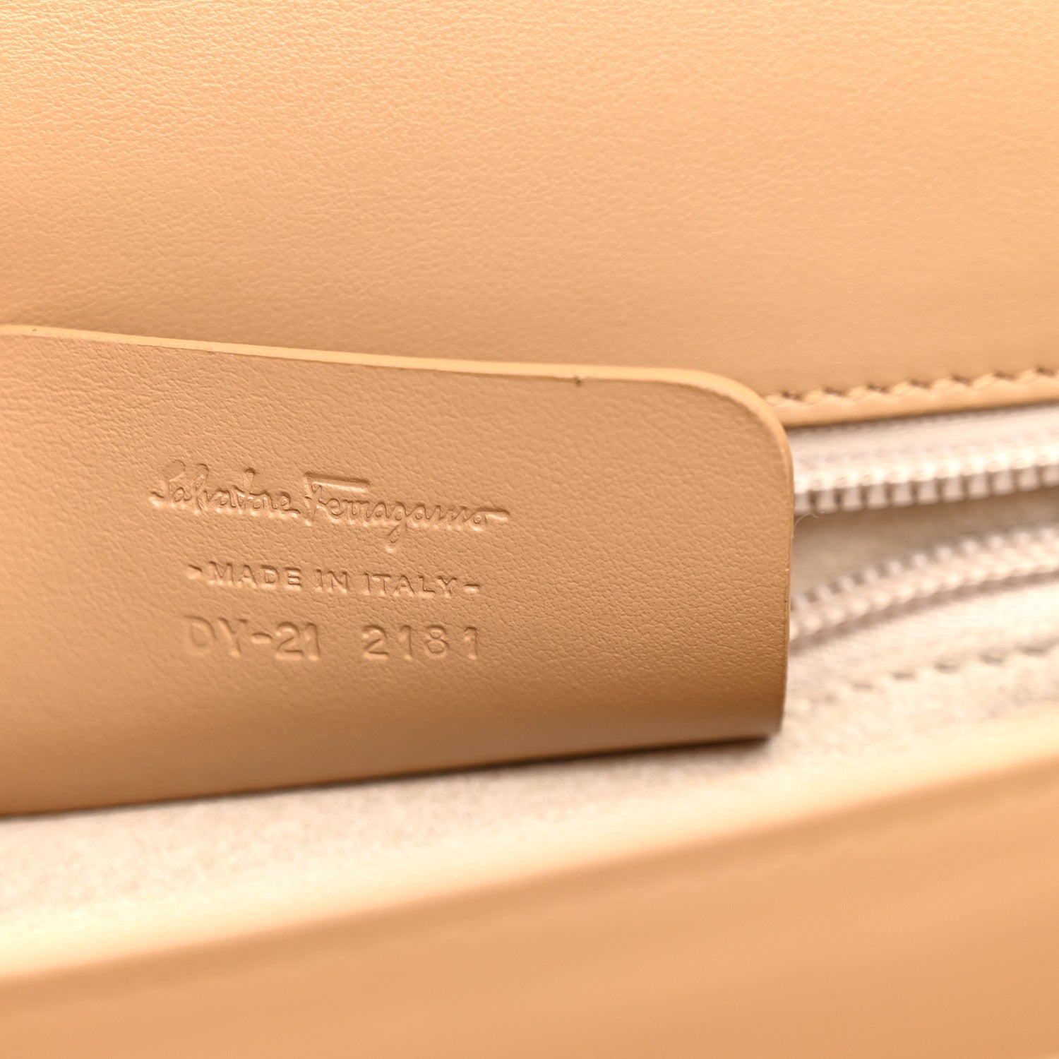 Salvatore Ferragamo Brushed Off Calfskin Iconic Large Top Handle Bag Camel 7 of 15