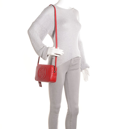 Gucci Pebbled Calfskin Small Soho Disco Bag Vibrant Red 2 of 9