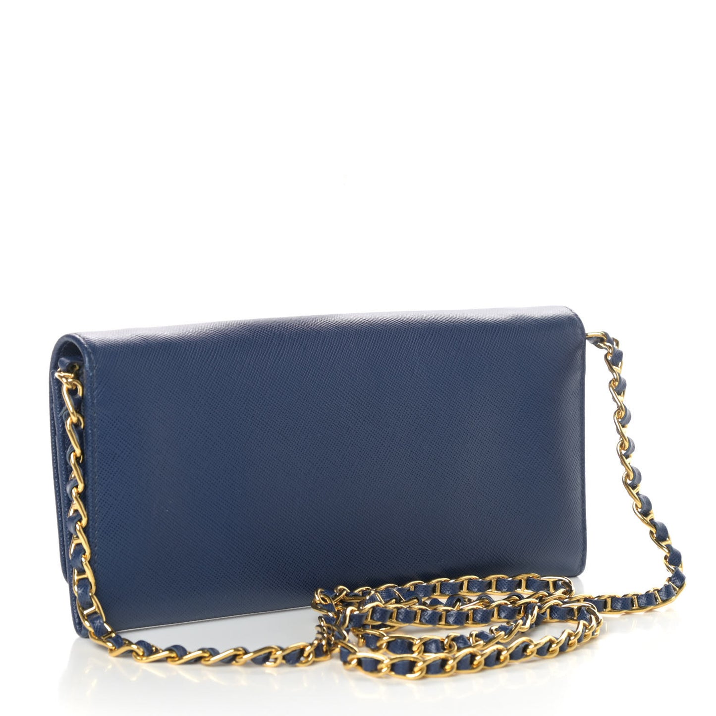 Saffiano Metal Oro Chain Wallet Bleuette