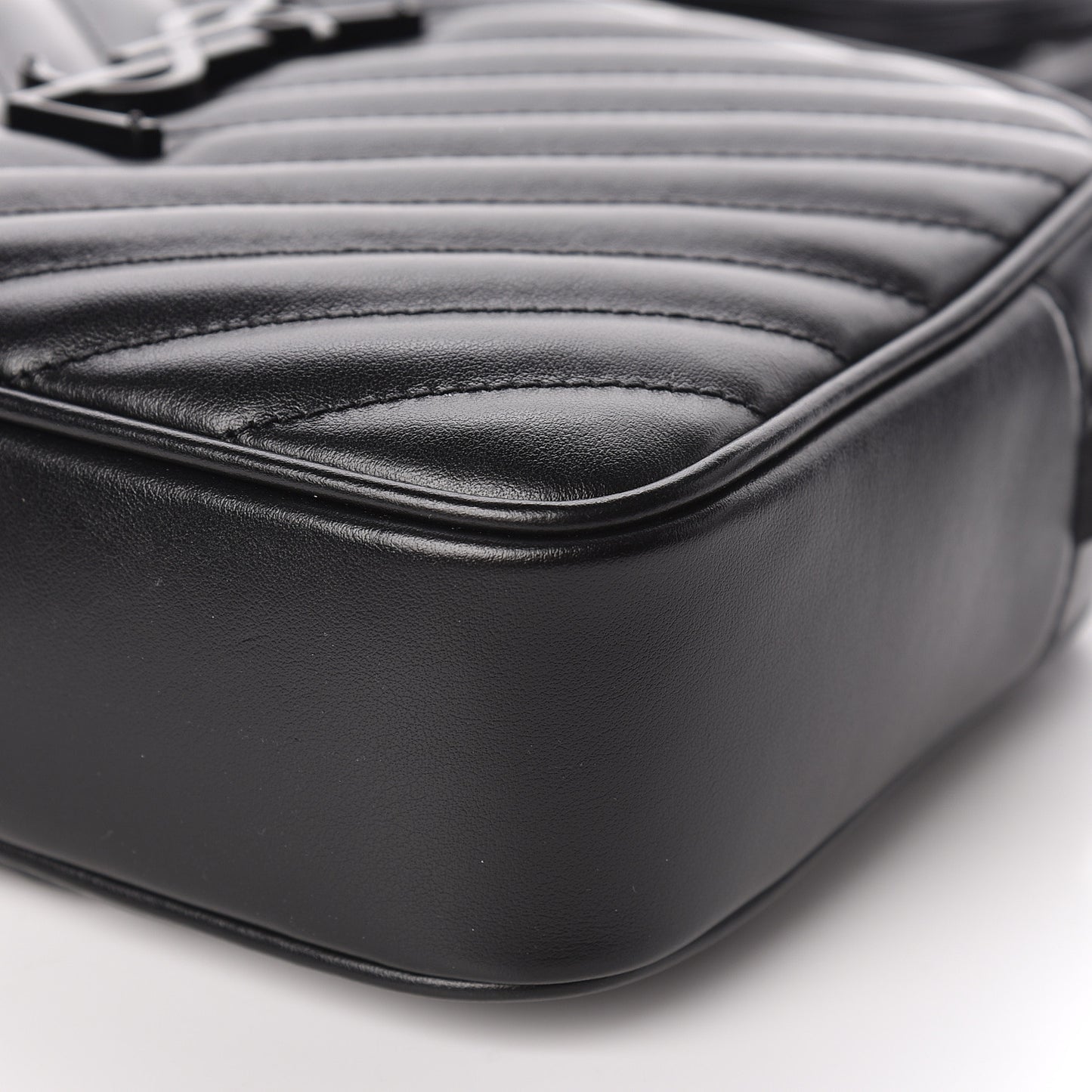 Calfskin Matelasse Monogram Lou Camera Bag Black