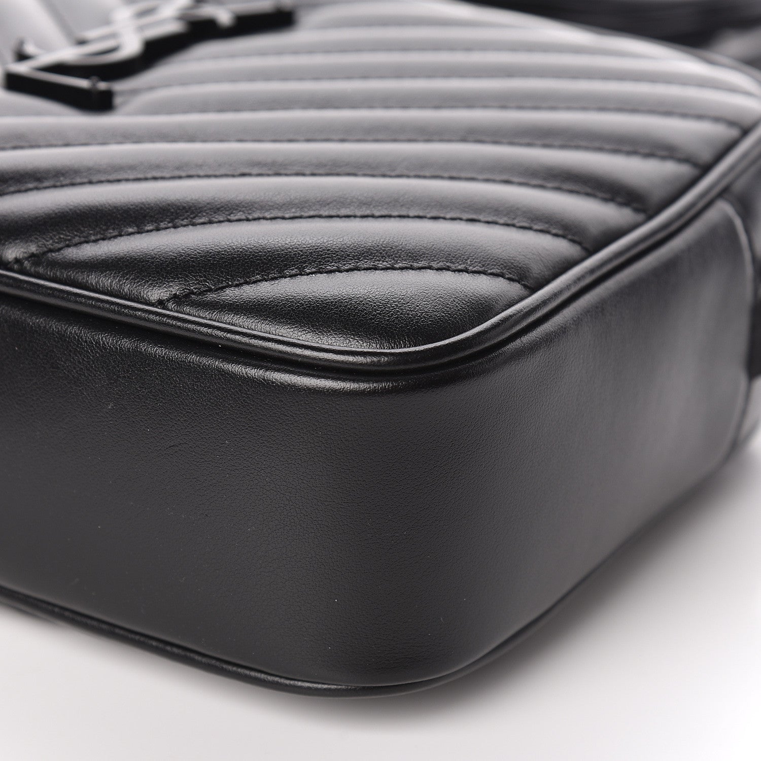 Saint Laurent Calfskin Matelasse Monogram Lou Camera Bag Black 9 of 9