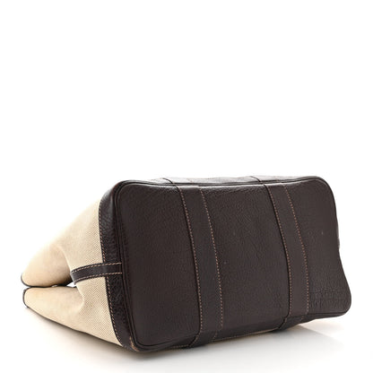 Hermes Buffle Skipper Toile Garden Party 36 MM Tote Marron Fonce 4 of 13