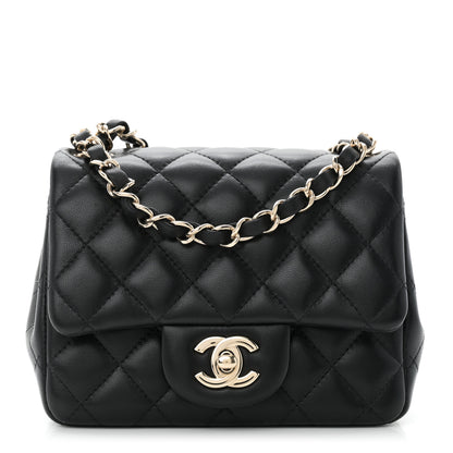 Chanel Lambskin Quilted Mini Square Flap Black 1 of 10