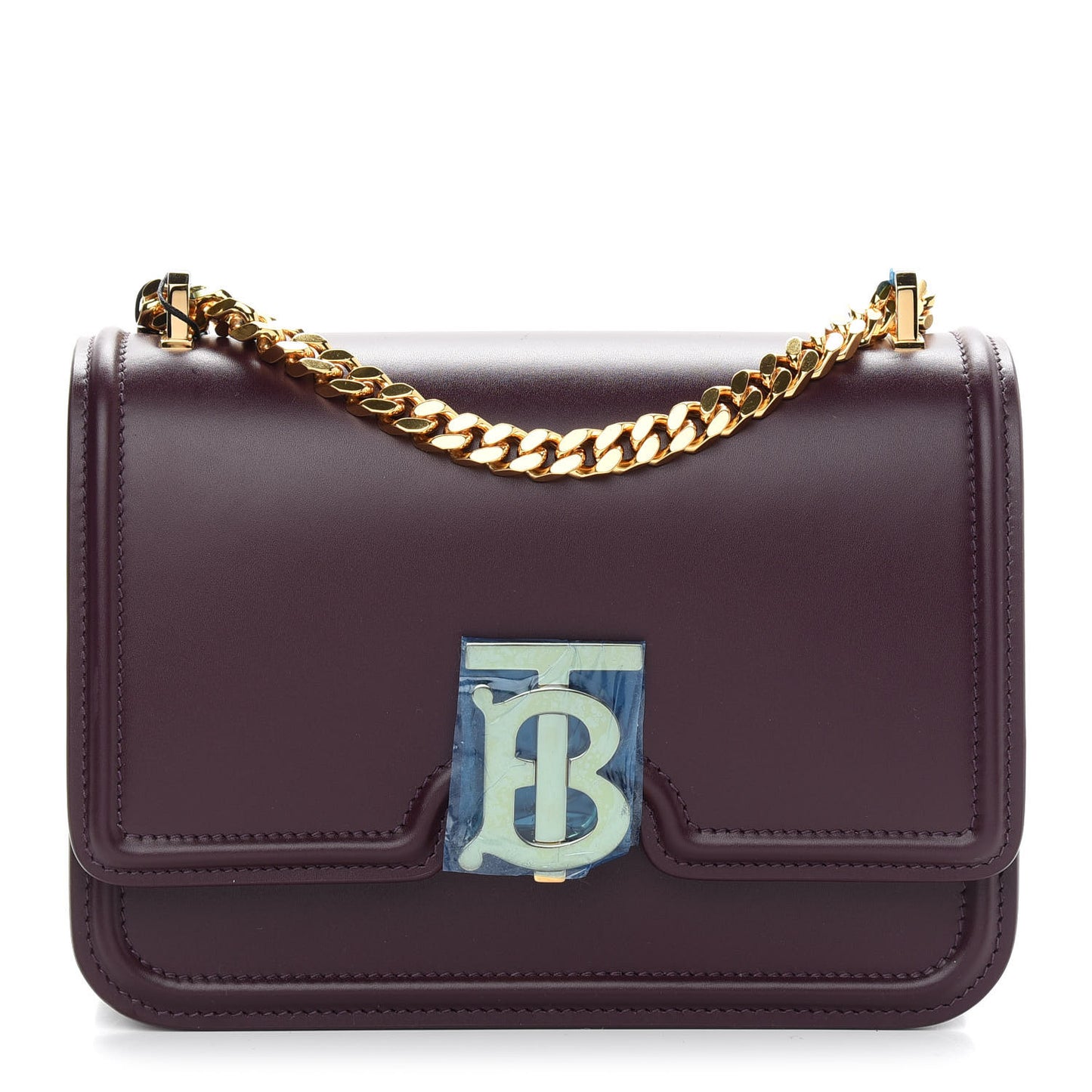 Calfskin Small TB Bag Deep Maroon