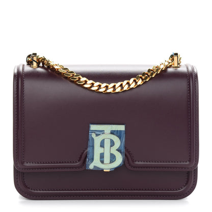 Burberry Calfskin Small TB Bag Deep Maroon 1 of 9