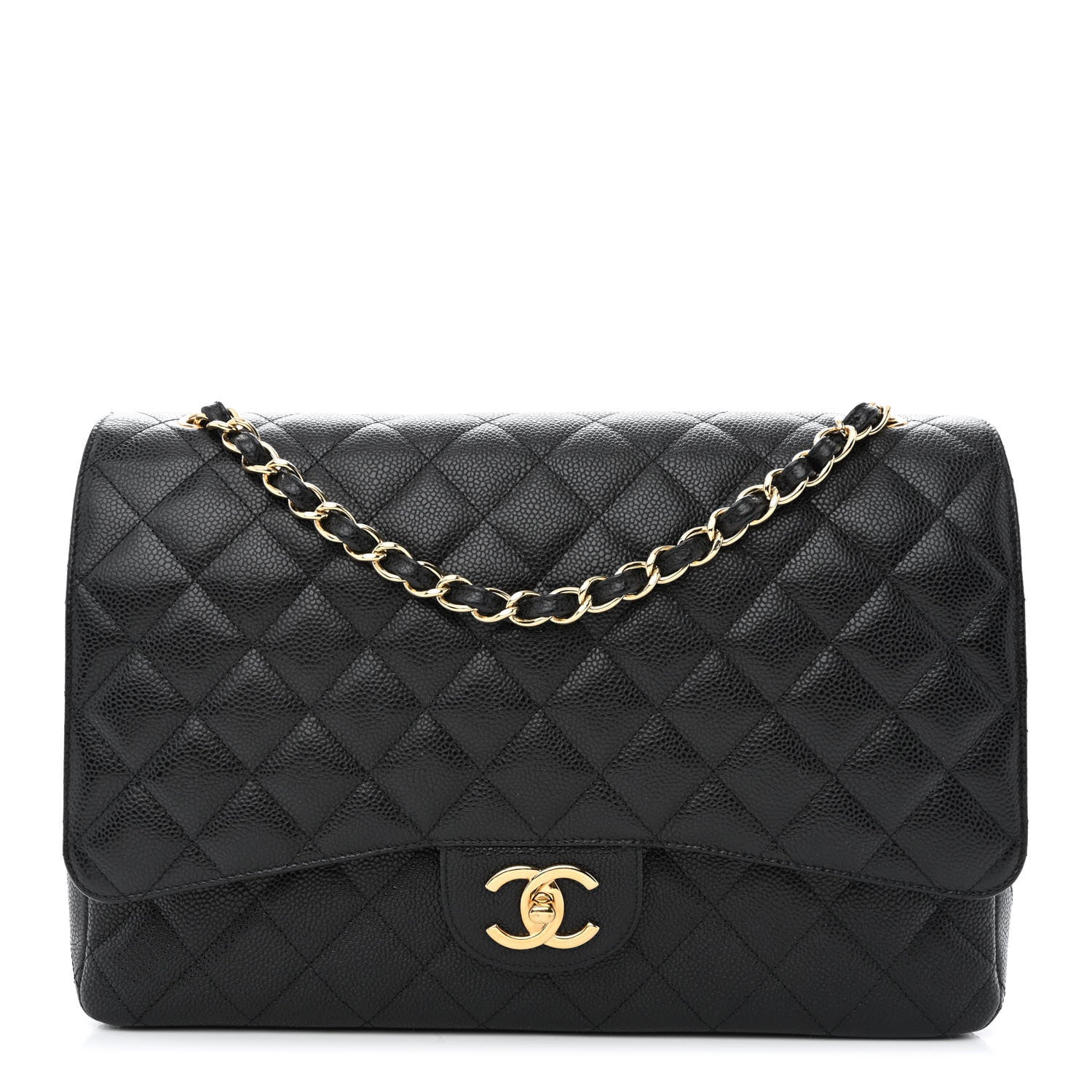 Chanel Caviar Quilted Maxi Double Flap Black 1 of 12
