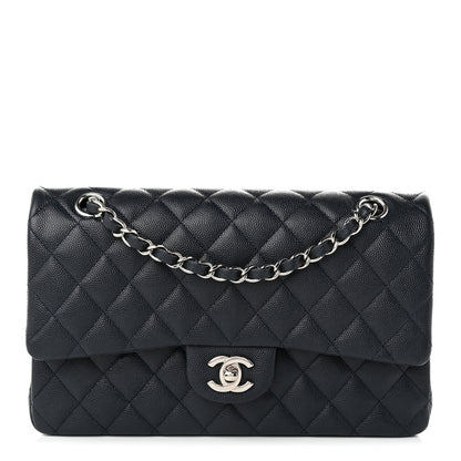 Chanel Caviar Quilted Medium Double Flap Navy 1 of 11