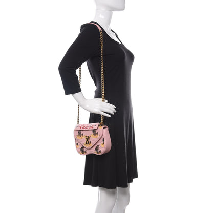 Louis Vuitton Calfskin Leopard Print New Wave Chain PM Light Pink 2 of 9