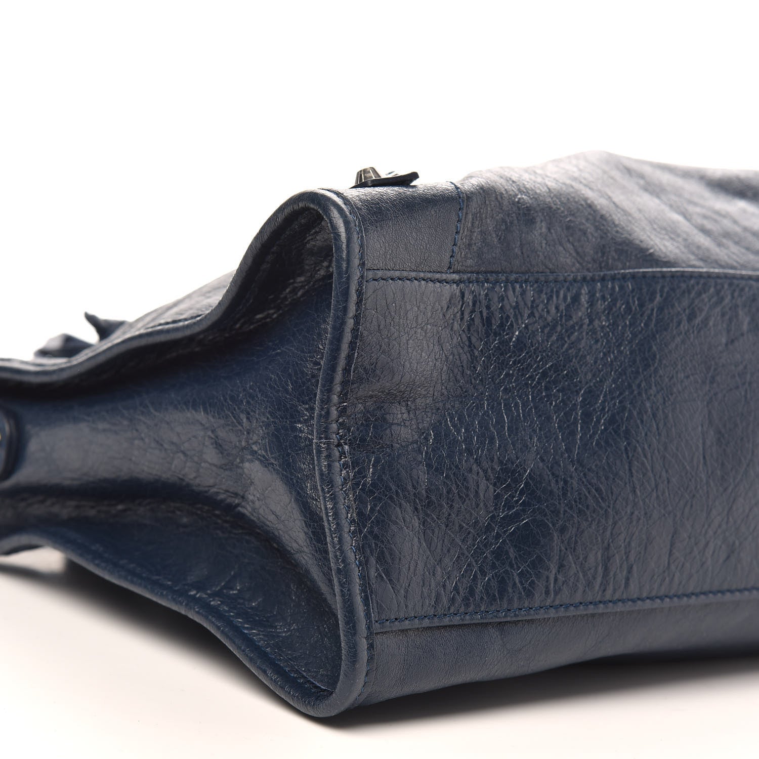 Balenciaga Agneau Classic Silver Hardware City Bleu Obscur 8 of 9