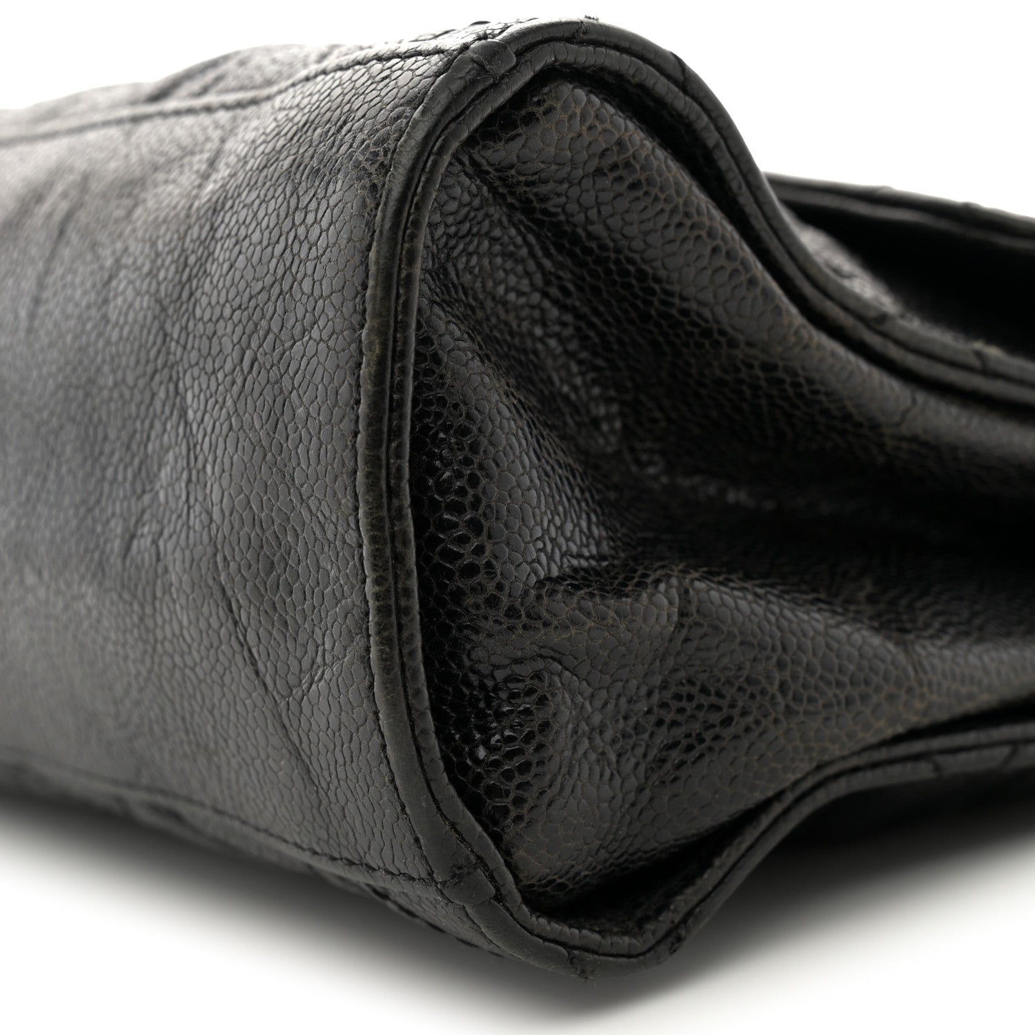 Chanel Crumpled Grained Calfskin Jumbo CC Crave Flap Dark Brown 11 of 15