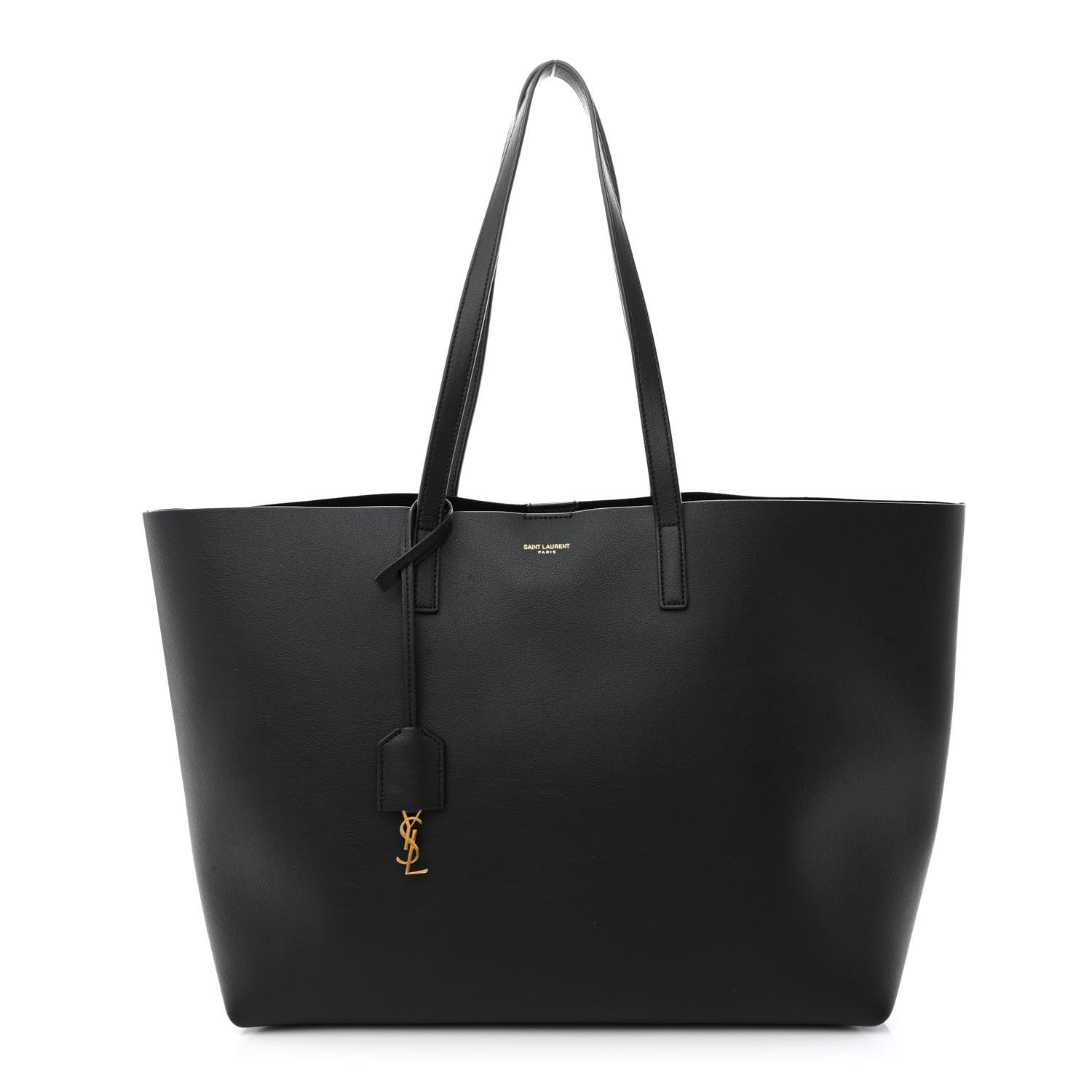 Saint Laurent Calfskin Large Shopping Tote Black 3 of 12
