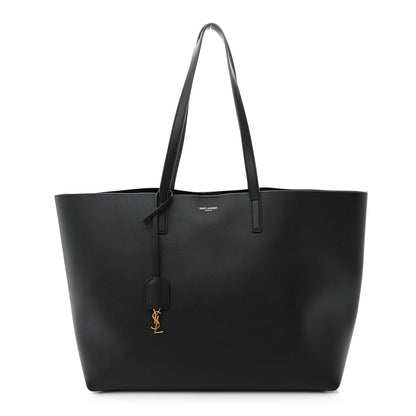 Saint Laurent Calfskin Large Shopping Tote Black 3 of 12