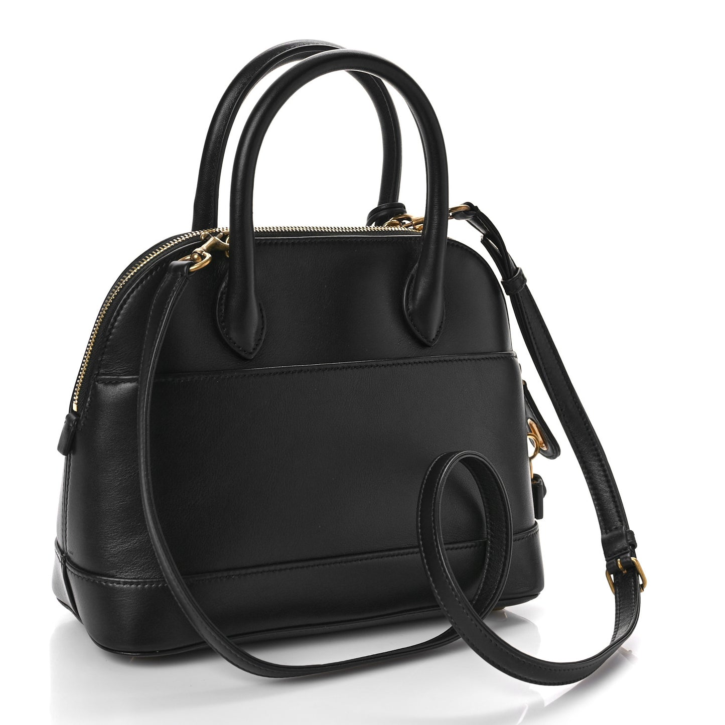 Soft Calfskin Puppy And Kitten S Ville Top Handle Bag Black