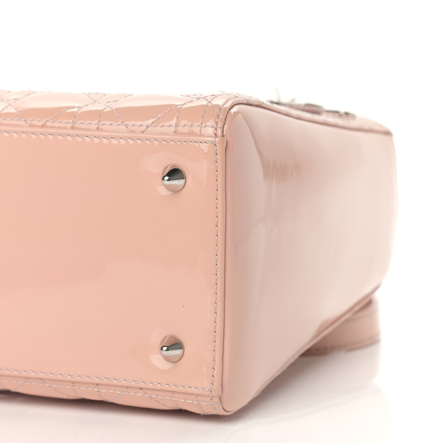 Patent Cannage Medium Lady Dior Light Pink