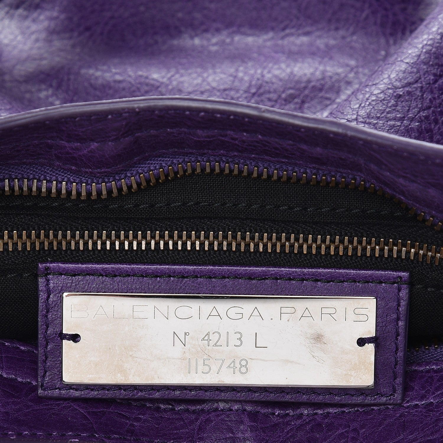 Balenciaga Agneau Classic Hardware City Dark Violet 7 of 11