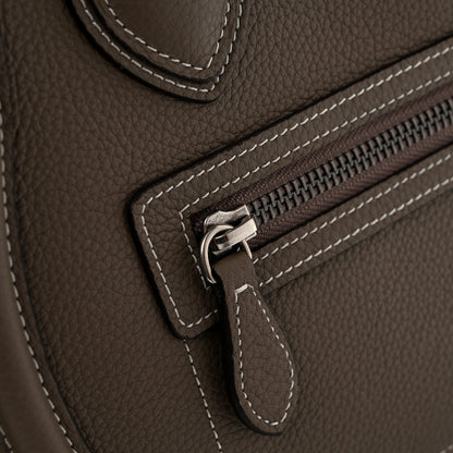 Celine Drummed Calfskin Micro Luggage Souris 10 of 10