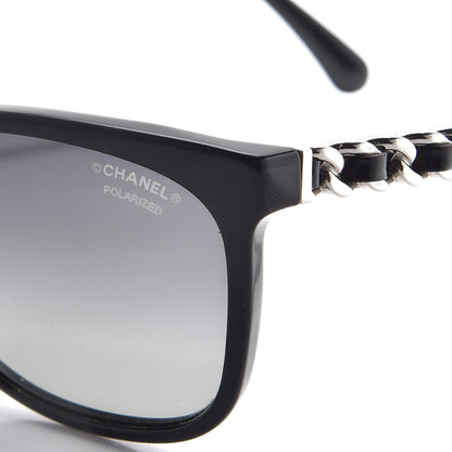 Chanel Cat Eye Chain Polarized Sunglasses 5260-Q Black 7 of 9