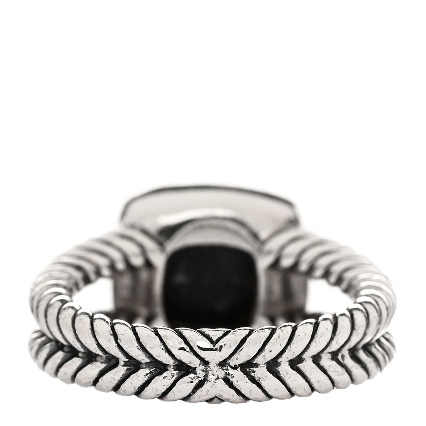 Sterling Silver Diamond Black Orchid 7mm Petite Albion Ring 49 5