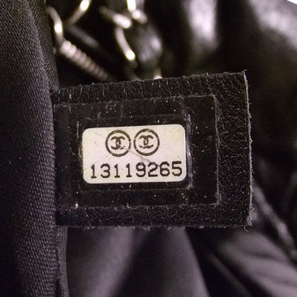 Chanel Leather Pleated Hobo Black 9 of 11
