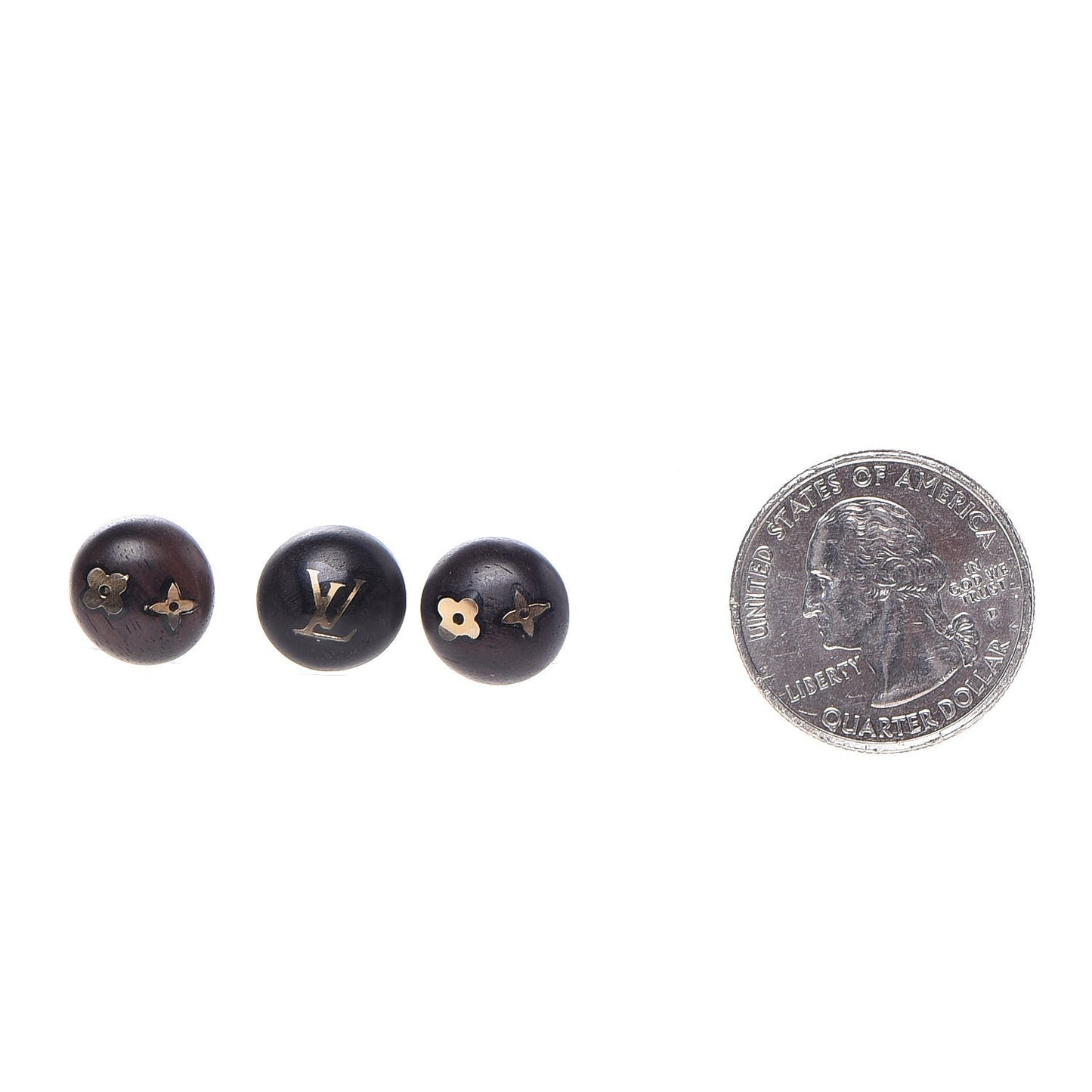 Tiger Wood Brass Silvania Stud Earrings