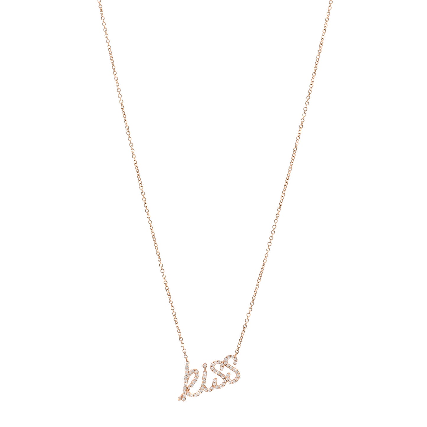 18K Rose Gold Diamond Paloma's Graffiti Kiss Pendant Necklace