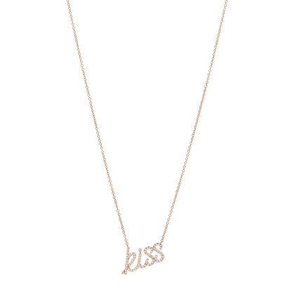 Tiffany 18K Rose Gold Diamond Paloma's Graffiti Kiss Pendant Necklace 1 of 5