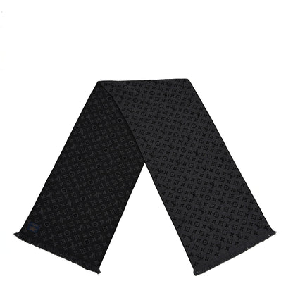 Louis Vuitton Wool Monogram Classic Scarf Charcoal Grey 2 of 4
